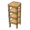 Wooden shelf furniture cartoon symbol