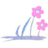 two flowers glitter