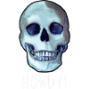 Crâne HOWDY! humour noir drôle
