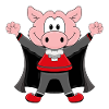 SCHWEIN - DRACULA - VAMPIR - HALLOWEEN