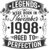 Novembre Né 1998 Légendes Anniversaire