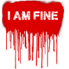 i am fine,blut,halloween,bloody