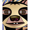 Sloth Portrait Funny Cubism