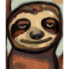 Sloth Portrait Funny Cubism