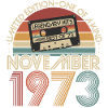 Novembre 1973 né anniversaire rétro