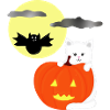 Halloween Moon with Cat