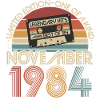Novembre 1984 né rétro anniversaire
