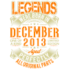 2013 December Birthday Legend