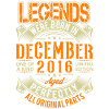 2016 December Birthday Legend