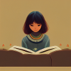 Girl reading a book