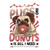 Pug, donut, lover.