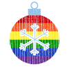 Regenbogen Weihnachtskugel Queer Gay Pride