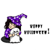 Happy Halloween! (Witch and Ghost)