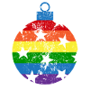 Regenbogen Weihnachtskugel Queer Gay Pride