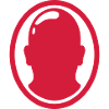 Silhouette Bald Man Logo