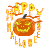 Happy Halloween with Evil Pumpkin