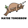 Sleeping Lazy Animal Sloth Jungle Statement