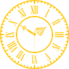 Roman numeral clock