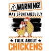 Warning chickens farmer chicken