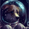 Hund Astronaut