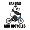 Bicyclette et pandas, animaux