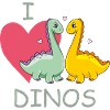 Two enamored dinos
