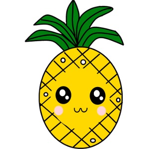 lustiges Ananas Food Design Kawaii Geschenk
