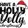 Santa Hat Script Holiday Tee