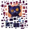 Chat noir à moto