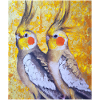Cockatiel Couple Gustav Klimt Style