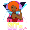 År 80 for evigt Vintage Afro Women's Cup