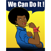 Vintage Kvinne Afro Haircut Retro