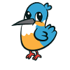 Kingfisher - cute, cute, big eyes