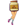 Attach peanut butter
