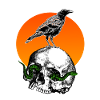 Skull Skeleon Crow