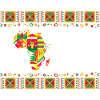 Love Africa Map Black Afro Pride Kente
