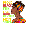 Proud black intelligent African woman