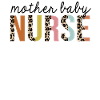 Mutter-Kind-Krankenschwester Leopard Print Registered RN