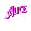 Alice's name personalized