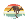 Retro Känguru-Hinterland Australien Beuteltiere Kä