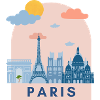 Francia Parigi Logo Design Europa Vacanze