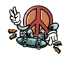 Skateboarder Peace Sign Skateboard Peace