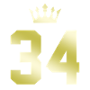 34 Number crown