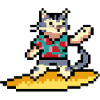 Surfkatze, Pixelkunst