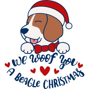 We woof you a beagle Christmas