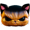 Magical angry cat face!