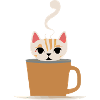Katze im Kaffee