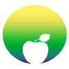 Apple in green