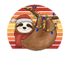 Sloth String Lights Noël Pyjamas Noël