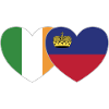 Ireland Liechtenstein Flag Heart